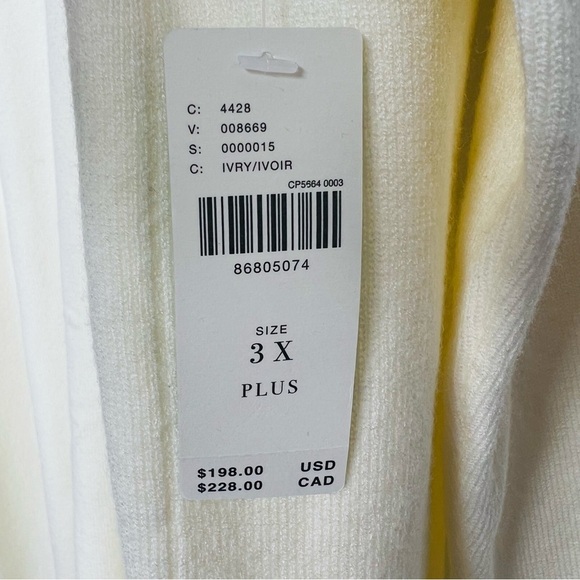 Anthropologie Long Sleeve Pleated Twofer Sweater Maxi Dress Size 3X NEW - Picture 14 of 15